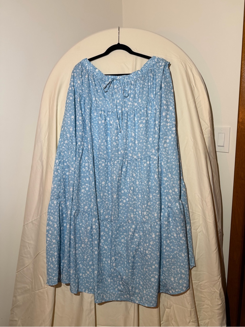 SHEIN Light Blue Floral Maxi Skirt